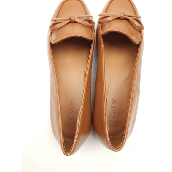 J. Crew Factory Bow Tan Loafers Size 10 Classic Style Office Academia Classic - Picture 6 of 9